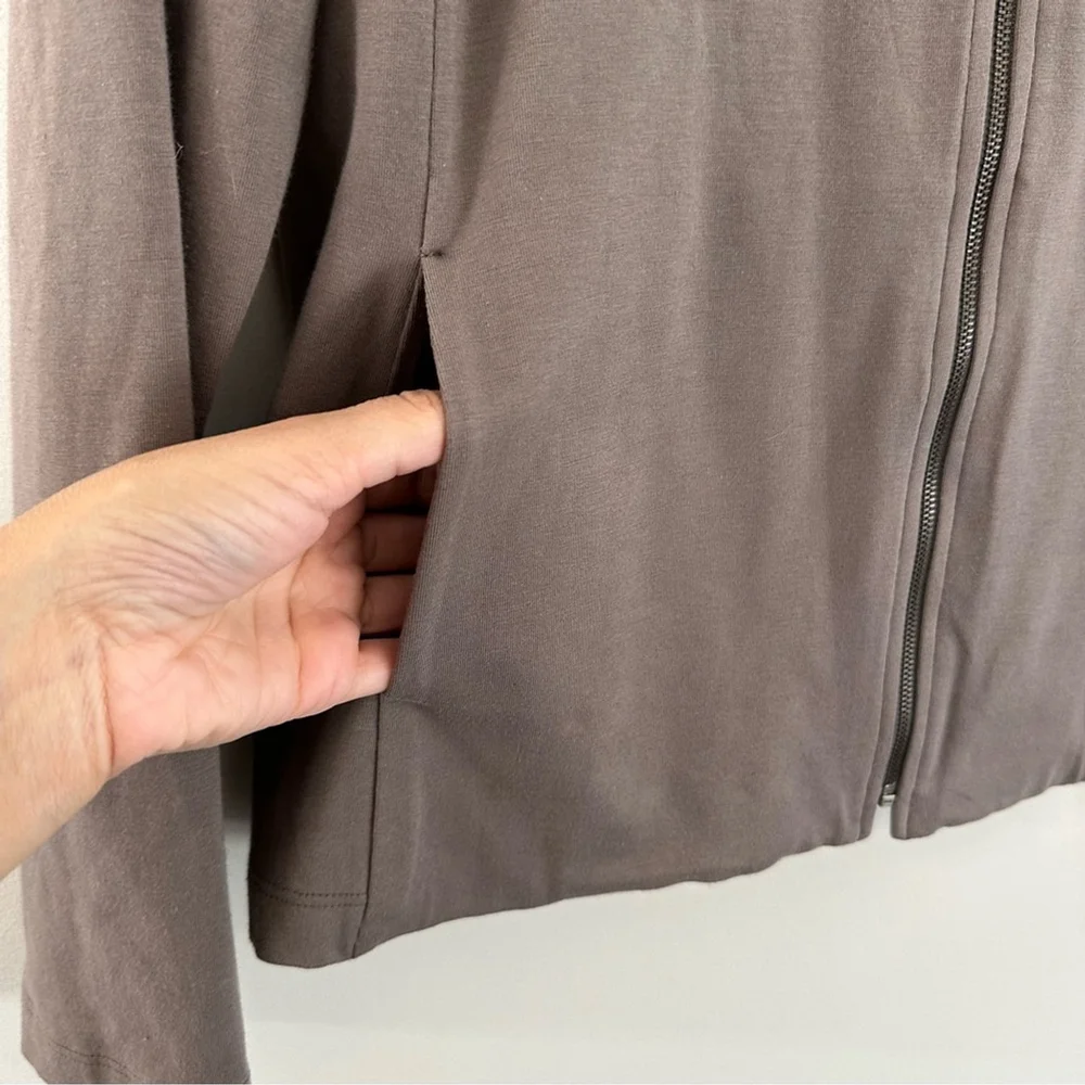 Eileen Fisher Organic Cotton Lycra Zip Up Jacket Size Small - Picture 10 of 12